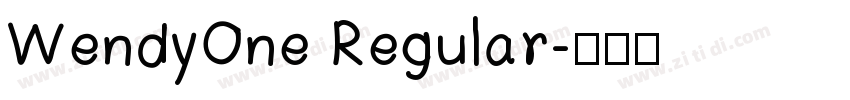 WendyOne Regular字体转换